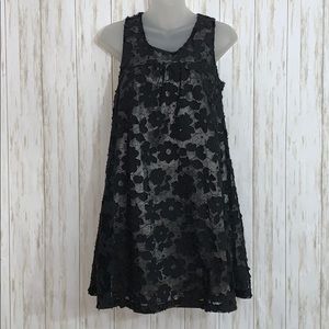 Size S Xxi Black Floral Lace Dress